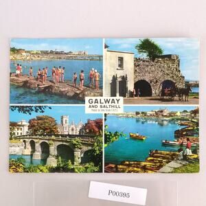 Galway & Salthill Ireland John Hinde Original 1960s Postcard Irish Souvenir
